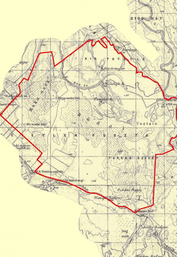 III. katonai térkép a Böddi-székről