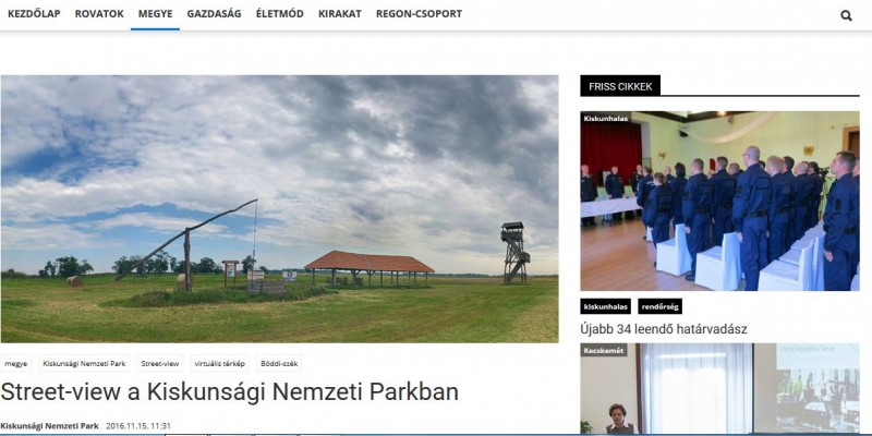 Street-view a Kiskunsági Nemzeti Parkban - Bácsmegye