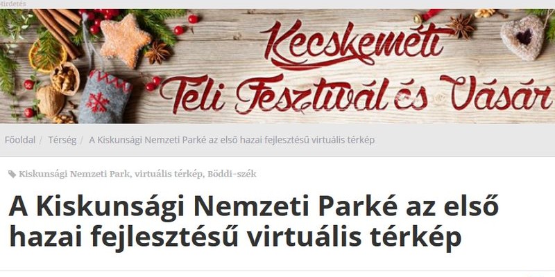 A Kiskunsági Nemzeti Parké az első hazai fejlesztésű virtuális térkép - Híros.hu