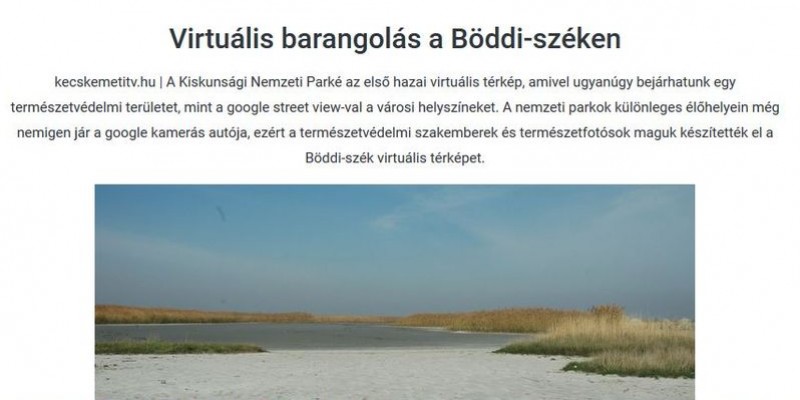 Virtuális barangolás a Böddi-széken - kecskemeti.naplo