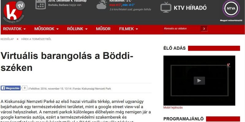 Virtuális barangolás a Böddi-széken - KTV